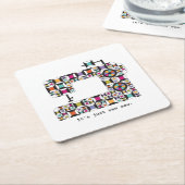 Bunter Nähmaschine-Steppdecken-Muster-Untersetzer Rechteckiger Pappuntersetzer (angewinkelt)