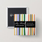 Bunter Namensschild Button (Vorne & Hinten)