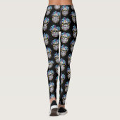 Bunter Narrenschädel Leggings (Rückseite)