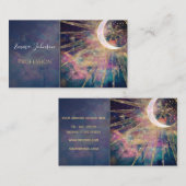 Bunter Nebel Gold Doodles Sun Moon Mandala Visitenkarte (Vorne/Hinten)