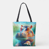 Bunter Nilpferd Tasche (Rückseite)