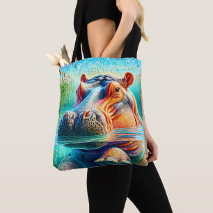 Bunter Nilpferd  Tasche