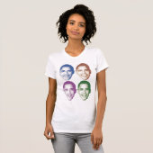Bunter Obama stellt gegenüber T-Shirt (Vorne ganz)