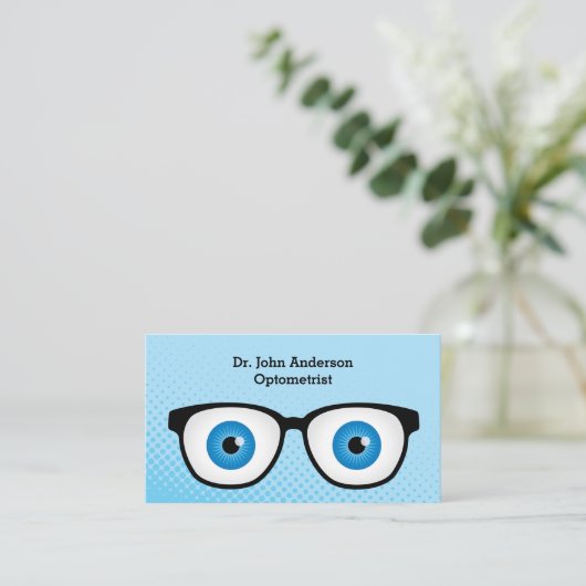 Bunter Optometriker Visitenkarte (Stehend Vorderseite)