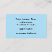 Bunter Optometriker Visitenkarte (Rückseite)