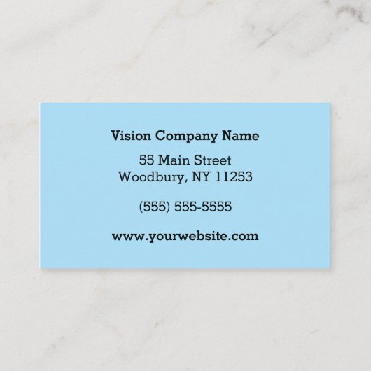 Bunter Optometriker Visitenkarte (Rückseite)