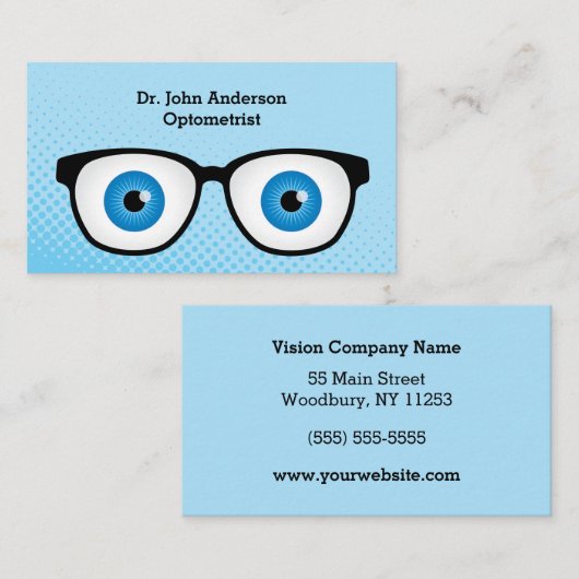 Bunter Optometriker Visitenkarte (Vorne/Hinten)