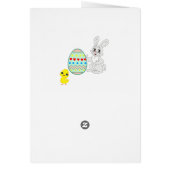 Bunter Osterhase und Osterei Geburtstag (Hinten)