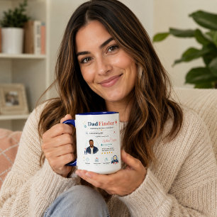 Bunter Papa Finder Vater Schätzungsprofil Tasse