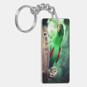 Bunter Papagei-Bird Schlüsselanhänger (Vorderseite links)