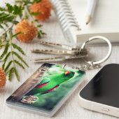 Bunter Papagei-Bird Schlüsselanhänger (Vorderseite rechts)