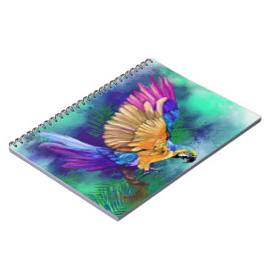 Bunter Papagei Notizbuch Notizblock