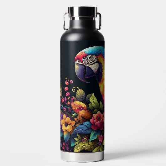 Bunter Papagei Trinkflasche (Vorderseite)