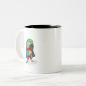 Bunter Papagei! Zweifarbige Tasse (Vorderseite Links)