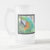 Bunter Papageien-mattierte Bier-Tasse Mattglas Bierglas (Links)