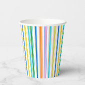 Bunter Papierbecher Happy Fun Karibik ColorStripe (Rückseite)