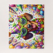 Bunter Partyshund Puzzle (Vertikal)