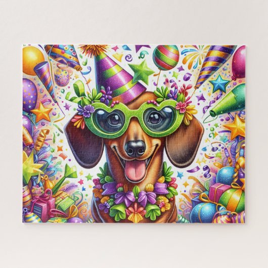 Bunter Partyshund Puzzle (Horizontal)