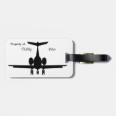 Bunter personalisierter Flugzeug-Gepäck-Umbau Gepäckanhänger (Rückseite horizontal)