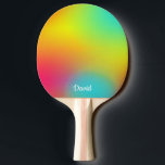 Bunter personalisierter Name Tischtennis Schläger<br><div class="desc">Buntes personalisiertes NamensPing Pong Paddel. Gewohnheits- und Änderungsname,  den Sie mögen.</div>