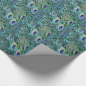 Bunter Pfau Geschenkpapier (Ecke)