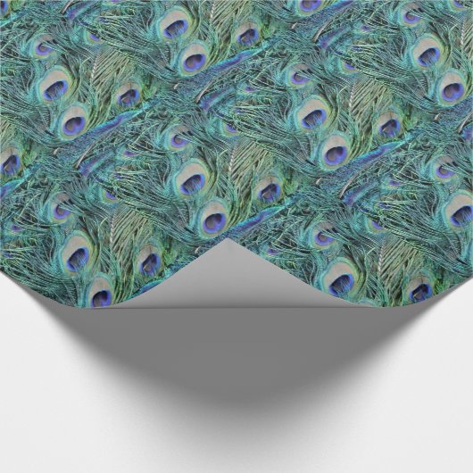 Bunter Pfau Geschenkpapier (Ecke)