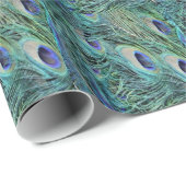 Bunter Pfau Geschenkpapier (Rolleneckpunkt)