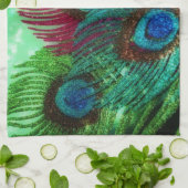 Bunter Pfau Küchentuch (Gefaltet)