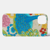 Bunter Pfau und Blumen Case-Mate iPhone Hülle (Rückseite (Horizontal))