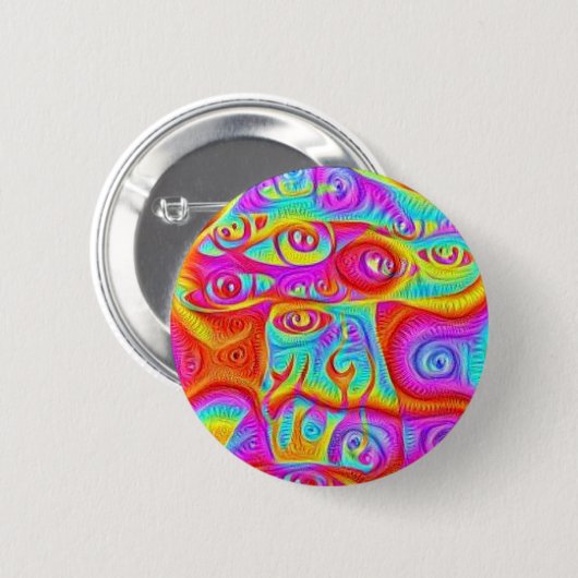 bunter Pilz Button (Vorne & Hinten)