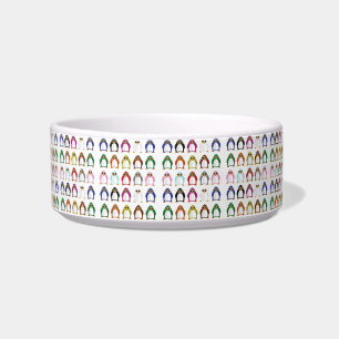 Bunter Pinguin Muster Süß Lustig Whimsical Haustie Napf