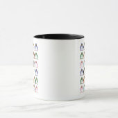 Bunter Pinguin Muster – Süßes Regenbogen-Tier Tasse (Zentrum)