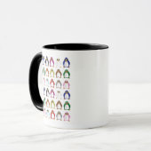 Bunter Pinguin Muster – Süßes Regenbogen-Tier Tasse (Vorderseite Links)