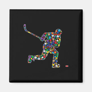 Bunter Polka Dot Hockey Internationaler Dotday Magnet