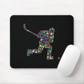 Bunter Polka Dot Hockey Internationaler Dotday Mousepad (Mit Mouse)