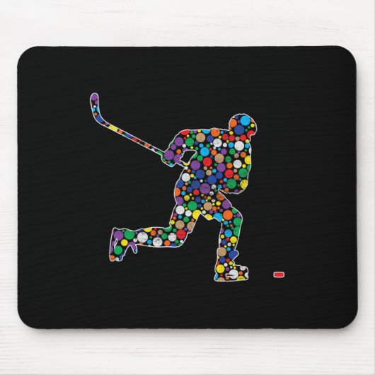 Bunter Polka Dot Hockey Internationaler Dotday Mousepad (Vorne)