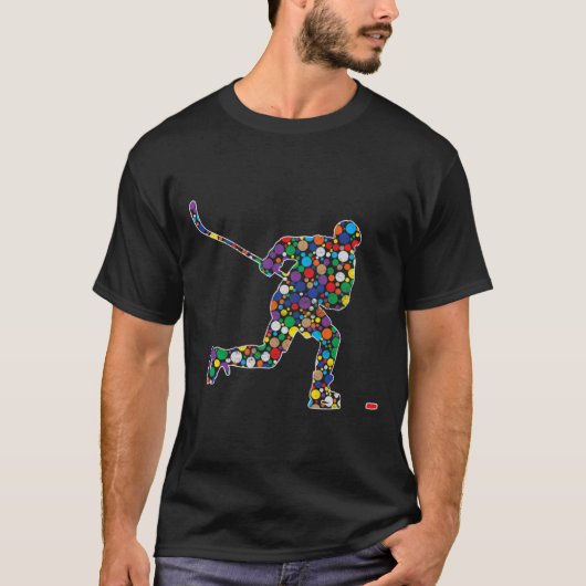Bunter Polka Dot Hockey Internationaler Dotday T-Shirt (Vorderseite)