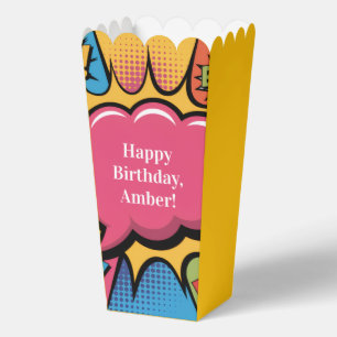 Bunter Pop-Art-Geburtstag für Mädchen Geschenkschachtel