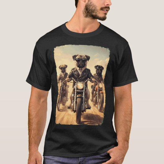 Bunter Pop-Art-Mops T-Shirt (Vorderseite)