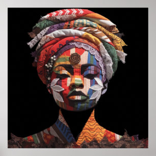 Bunter Poster über Schwarze Frauen zum Feiern