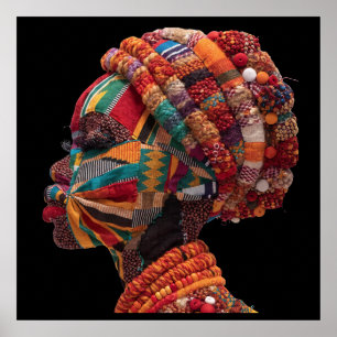 Bunter Poster über Schwarze Frauen zum Feiern