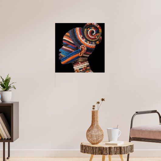 Bunter Poster über Schwarze Frauen zum Feiern (Wohnzimmer 3)