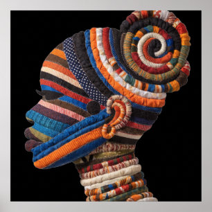 Bunter Poster über Schwarze Frauen zum Feiern