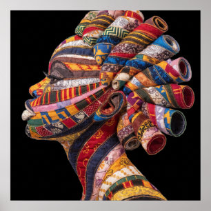 Bunter Poster über Schwarze Frauen zum Feiern