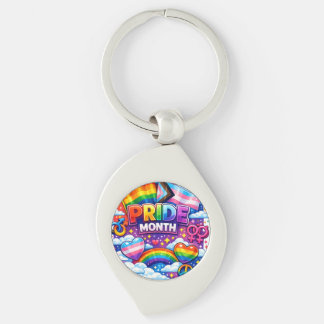 Bunter Pride-Monat Regenbogen- und Einhorn-Kunst Schlüsselanhänger