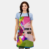 Bunter, prismatischer Pop-Art-Löwe Schürze (Getragen)