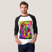 Bunter, prismatischer Pop-Art-Löwe T-Shirt (Vorne ganz)