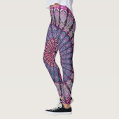 Bunter psychedelischer Mandala-Entwurf Leggings (Links)