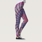 Bunter psychedelischer Mandala-Entwurf Leggings (Rechts)