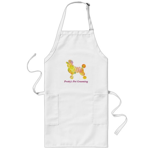 Bunter Pudel-Haustier-Pflegenservice Lange Schürze (Vorne)